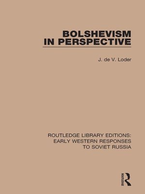 cover image of Bolshevism in Perspective